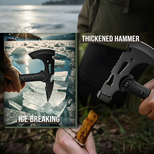 Camping & Outdoor Axe Set – 4 Piece Tactical Hatchet Set with 2 Canvas Sheaths | Multi-Functional Survival Axe for Camping, Picnics & Hiking-1