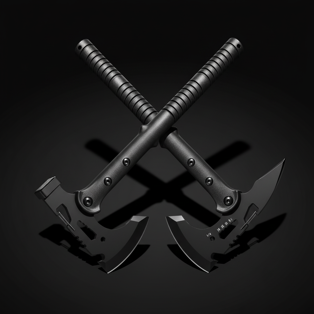 Camping & Outdoor Axe Set – 4 Piece Tactical Hatchet Set with 2 Canvas Sheaths | Multi-Functional Survival Axe for Camping, Picnics & Hiking-0