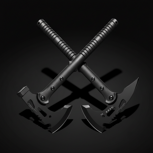 Camping & Outdoor Axe Set – 4 Piece Tactical Hatchet Set with 2 Canvas Sheaths | Multi-Functional Survival Axe for Camping, Picnics & Hiking-0