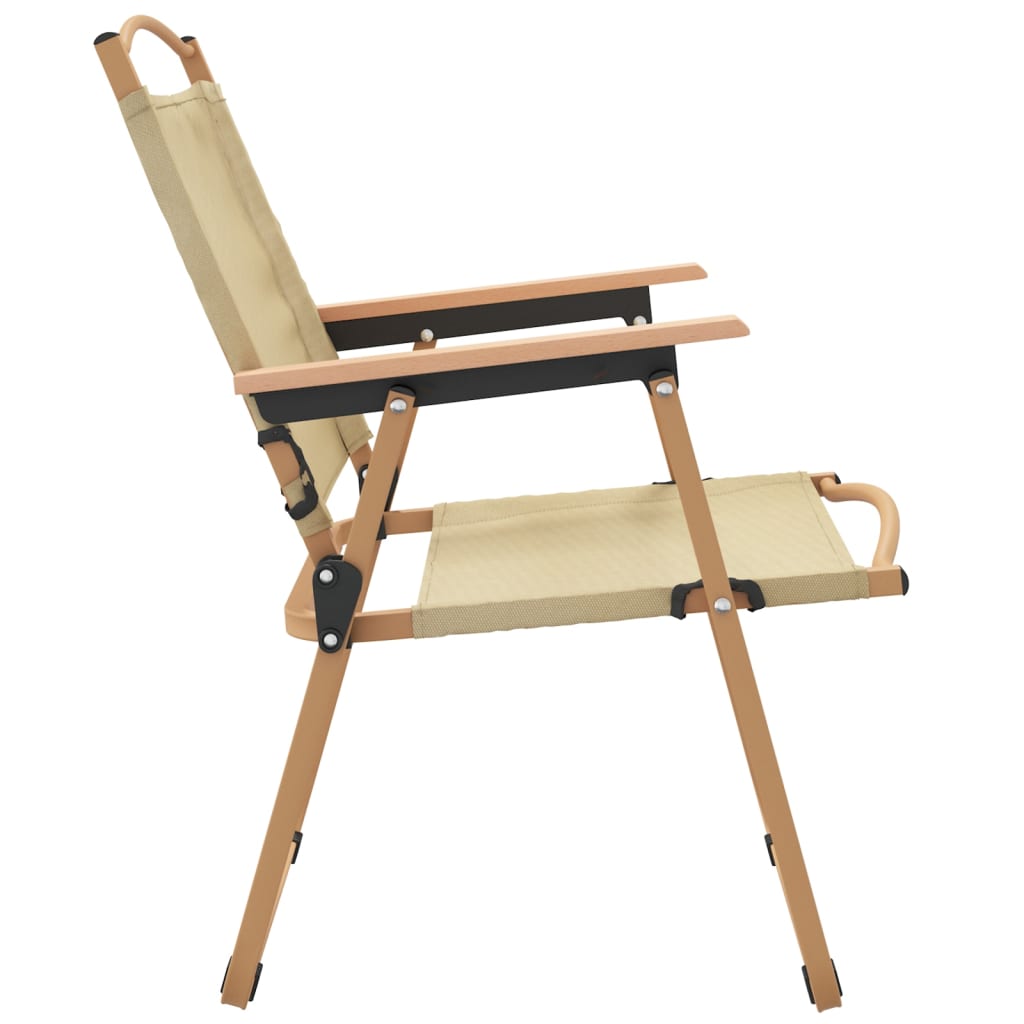 vidaXL Camping Chair 2 Pcs Outdoor Folding Camping Beach Chair Oxford Fabric-3