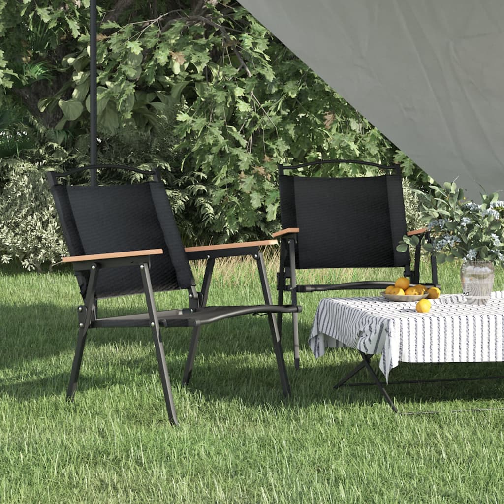 vidaXL Camping Chair 2 Pcs Outdoor Folding Camping Beach Chair Oxford Fabric-7